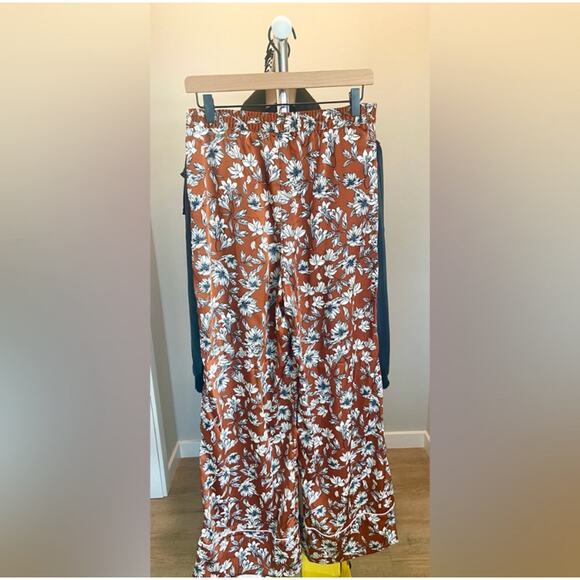 2X 🔖 LA LIGNE x Target Women's Floral Wide Leg Trousers - Brown White - Picture 11 of 15